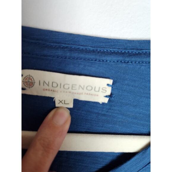 Indigenous Fair Trade Organic Cotton T-Shirt women's XL eco Friendly Lagenlook - Picture 3 of 7